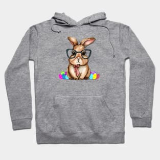 Easter Bunny with glasses Hoodie